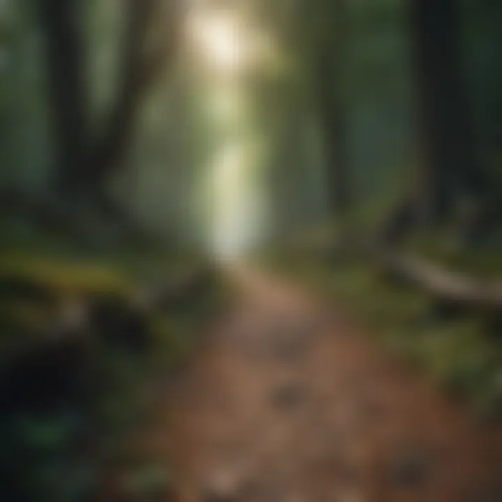 A winding path through a forest, symbolizing life’s journey