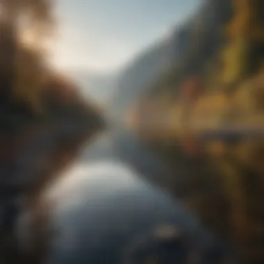 Self-Reflection in Nature A serene landscape symbolizing self-reflection and clarity