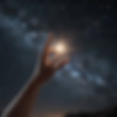 Artistic depiction of a person reaching for a star