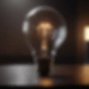 A light bulb glowing, signifying inspiration and innovative thinking