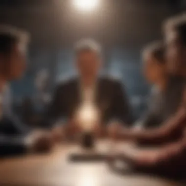 Inspiration and Team Motivation A leader inspiring their team during a meeting