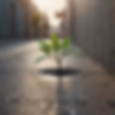 Resilience: Nature's Way of Overcoming Adversity A symbolic representation of resilience, such as a tree growing through concrete.