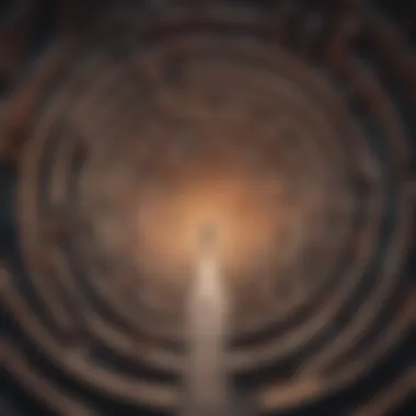 Labyrinth of Self-Exploration Illustration of a labyrinth symbolizing the journey of self-exploration