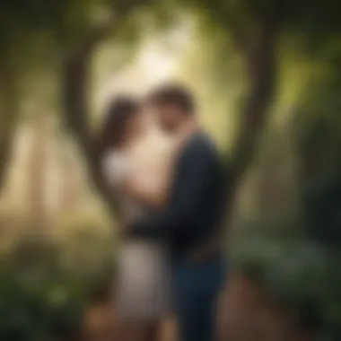 Intertwined Growth of Relationship Relationship growth depicted through intertwined vines