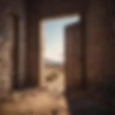 Breaking Through Barriers Symbolic depiction of a wall with a door representing overcoming obstacles