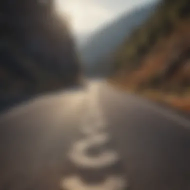 Adapting Your Journey Visual metaphor of a winding road representing adaptability in goal setting