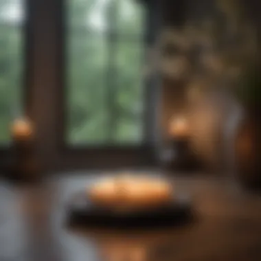 Zen meditation setting with candles and flowers