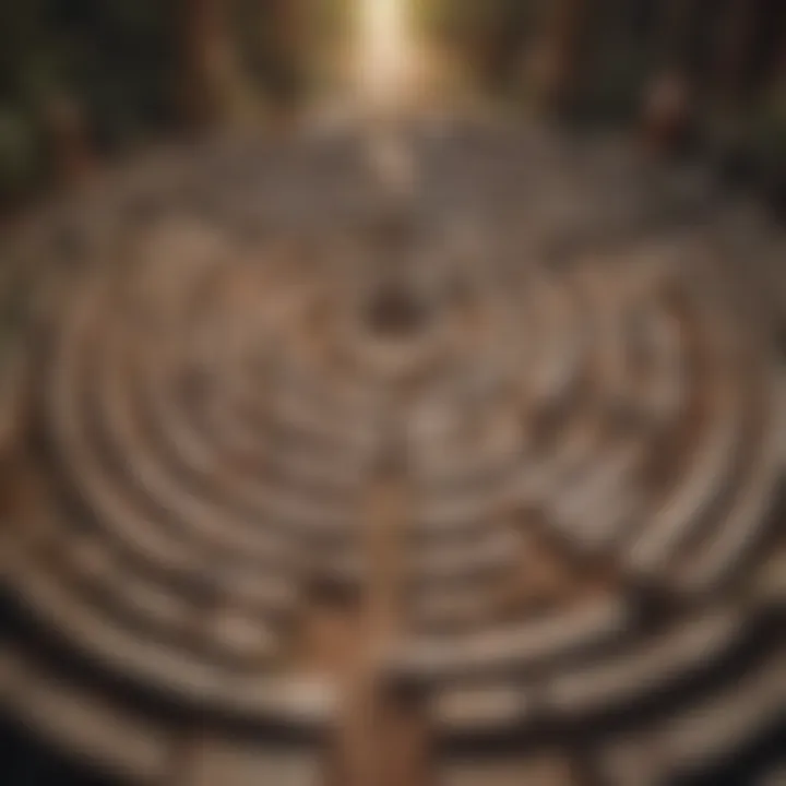 Illustration of a labyrinth symbolizing the journey to finding a soulmate