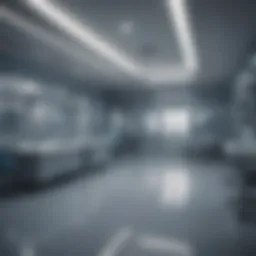 Blueprint of a medical facility layout