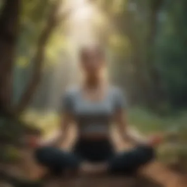 Woman meditating in nature