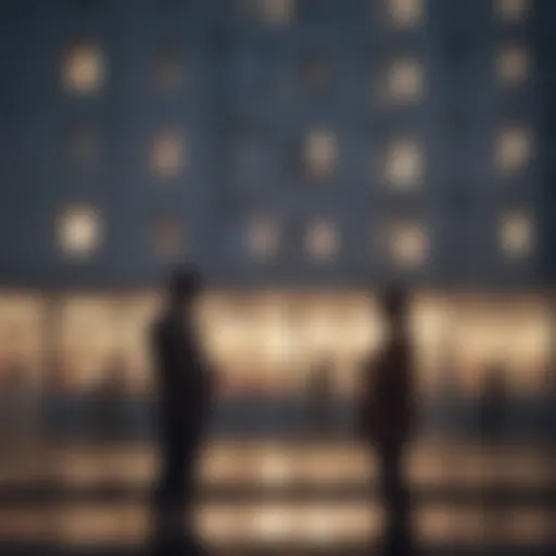 A serene moment of two individuals sharing an intimate conversation