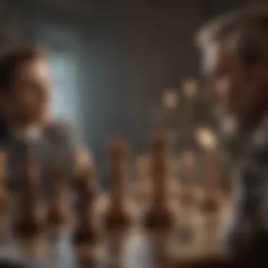 Strategic mentor with chess board