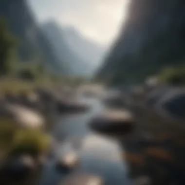 Zen State of Mind Mindfulness meditation in serene mountain landscape