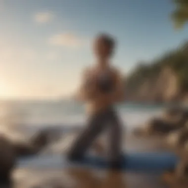 Oceanic Serenity Yoga poses by the tranquil seaside