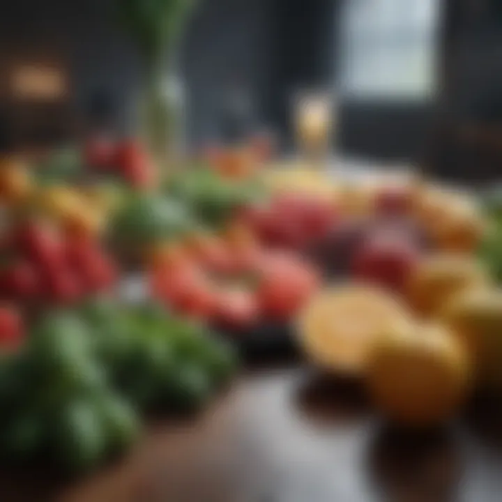 A vibrant array of fruits and vegetables on a table