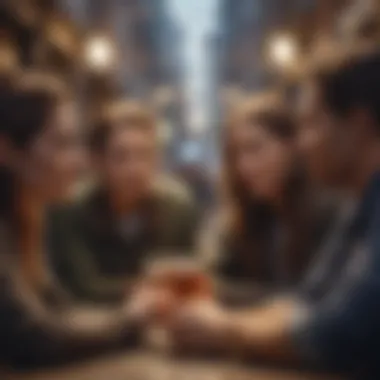 The Importance of Social Bonds A group of friends engaging in a supportive conversation