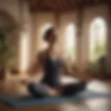 Woman practicing yoga in a serene setting