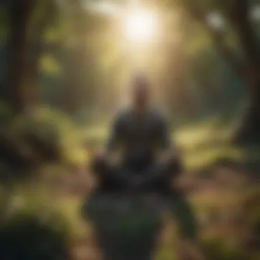 A person meditating in nature, illustrating mindfulness and self-awareness