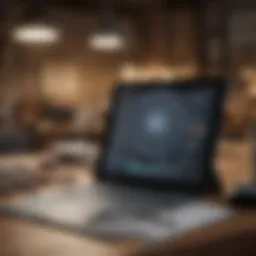 A strategic marketing plan on a digital tablet with analytics charts