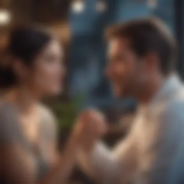 Couple engaged in heartfelt conversation
