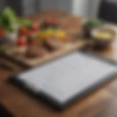 An organized weekly meal plan displayed on a clipboard.