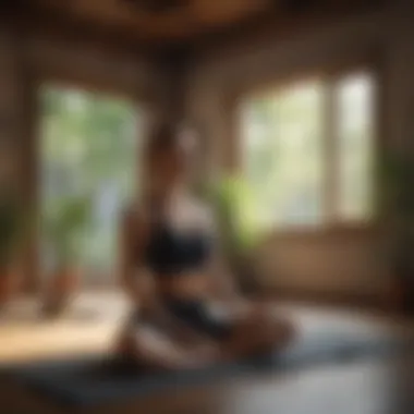Cultivating Inner Peace Through Mindful Movement Individual practicing yoga in a serene environment
