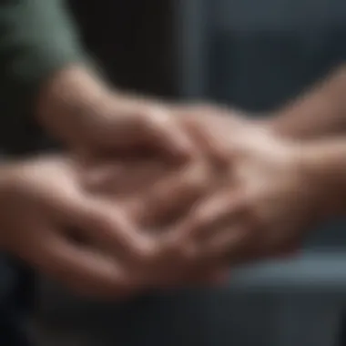 A supportive gesture representing emotional support in relationships