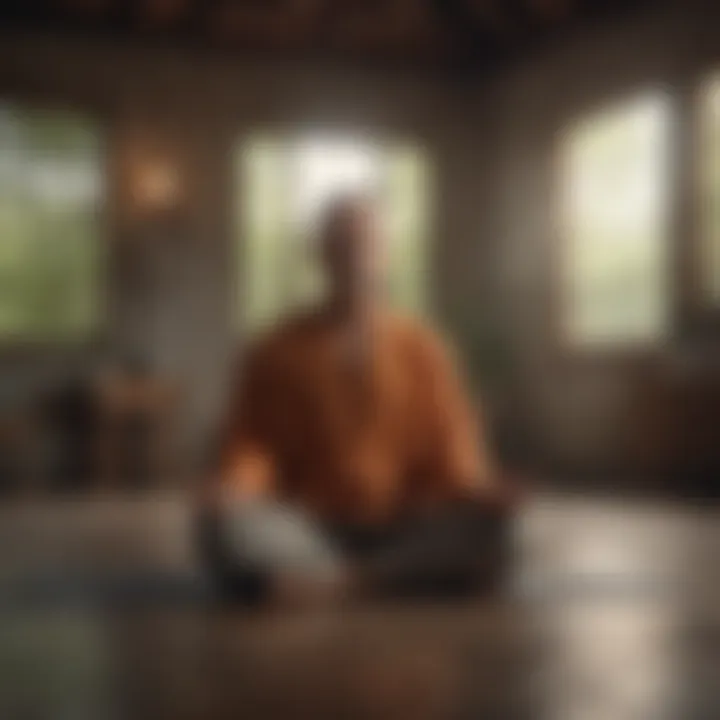 A person practicing mindfulness through meditation