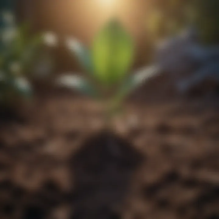 Nurturing Personal Growth A growth plant emerging from soil illustrating personal growth