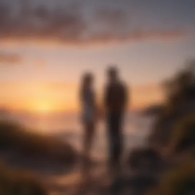 Rekindling Romance in Nature Couple enjoying a sunset together, deepening their connection