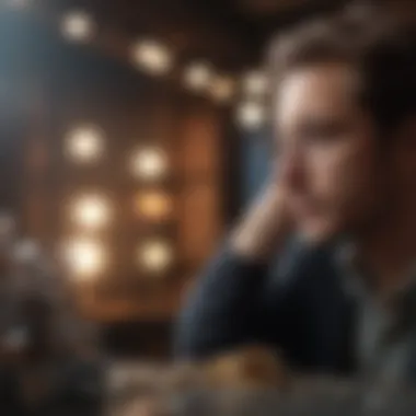 Investment Options Exploration A thoughtful individual contemplating investment options