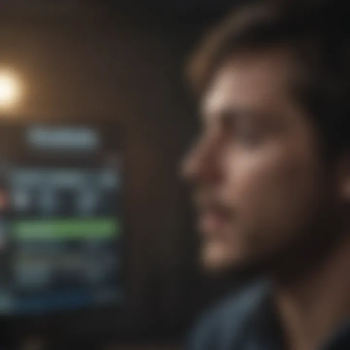 Peer-to-peer lending platform on a digital screen