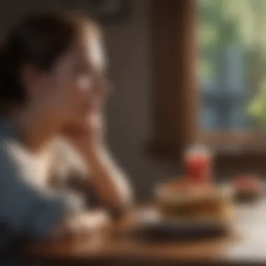 Embracing Mindfulness in Eating A serene moment of mindfulness practice