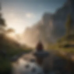 A serene landscape representing inner peace and confidence