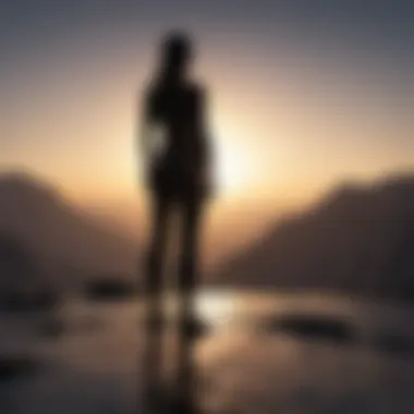 Embodying Resilience A silhouette of a person standing tall, symbolizing resilience