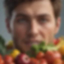 A vibrant display of fresh fruits and vegetables promoting healthy eating habits