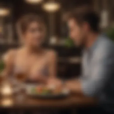 Couple enjoying a romantic dinner