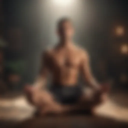 A person meditating to enhance focus and willpower