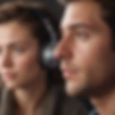 Illustration of a person listening attentively to a loved one