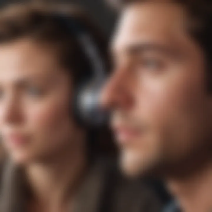 Illustration of a person listening attentively to a loved one