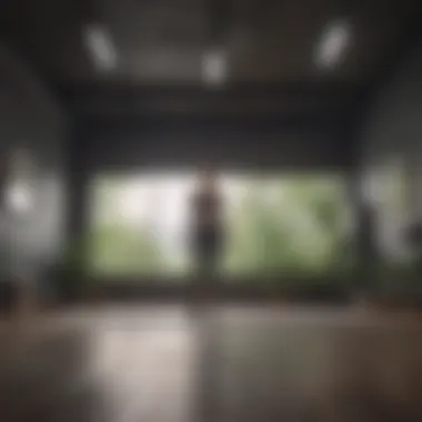 Stress Relief Through Active Living A tranquil scene of a meditative space highlighting the stress-relief benefits of consistent exercise.