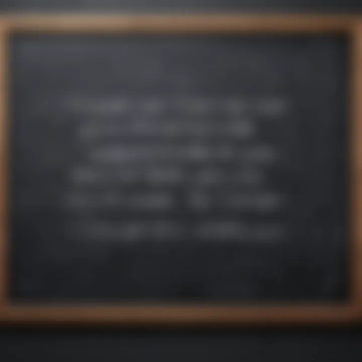 A motivational quote on a chalkboard, inspiring action and positivity.