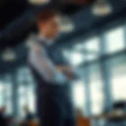 Confident stance displayed in a professional setting