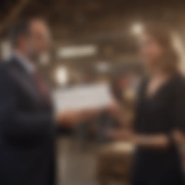 Donation check being presented to a nonprofit organization