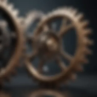 Interconnected Gears of Emotional Intelligence Symbolizing emotional intelligence in leadership through interconnected gears