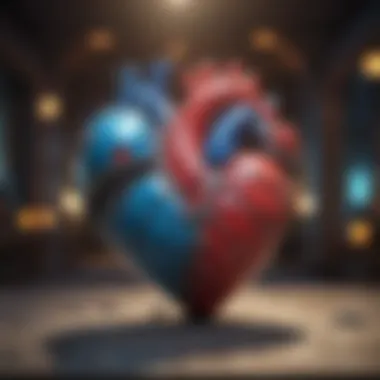 Vibrant Heart of Empathy Abstract representation of empathy through a vibrant heart