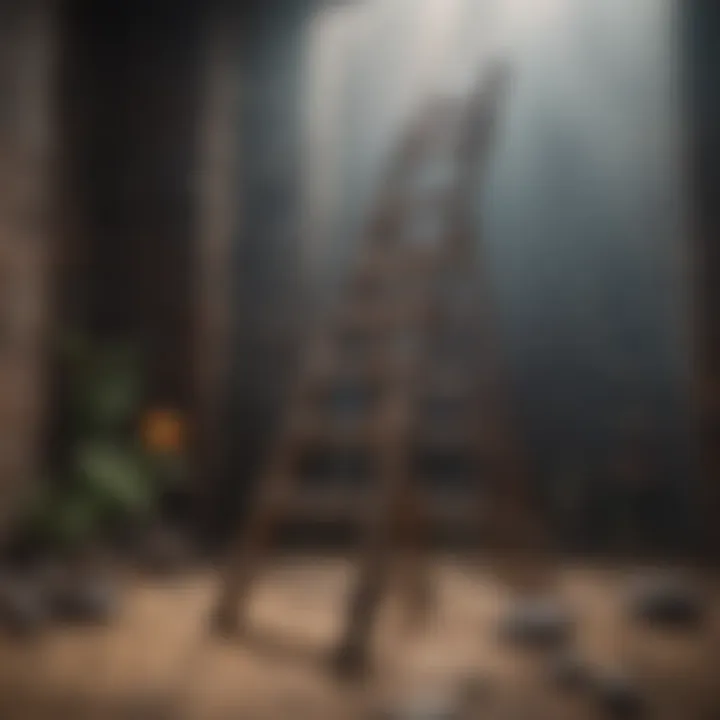 A ladder showing the steps to execute a business plan