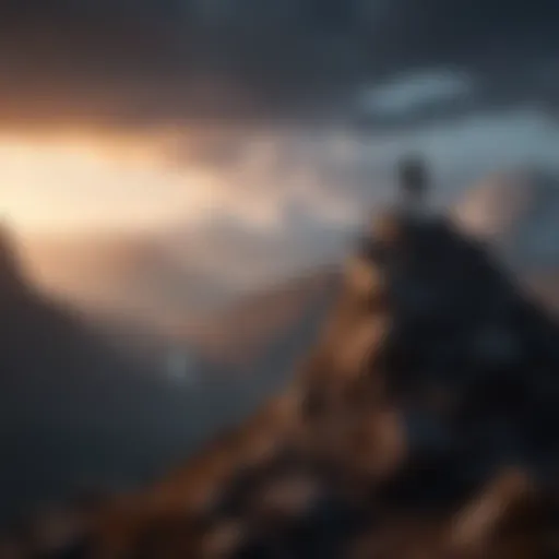 A silhouette of a mountain representing the challenges of entrepreneurship