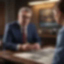 A mentor guiding a professional in a focused discussion about real estate strategies.