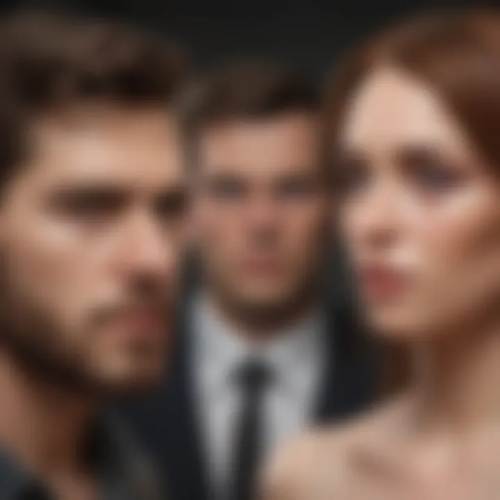 Conceptual art showing jealousy transforming into motivation